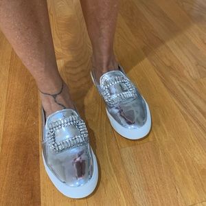 Karl Lagerfeld slip on patent leather sneakers